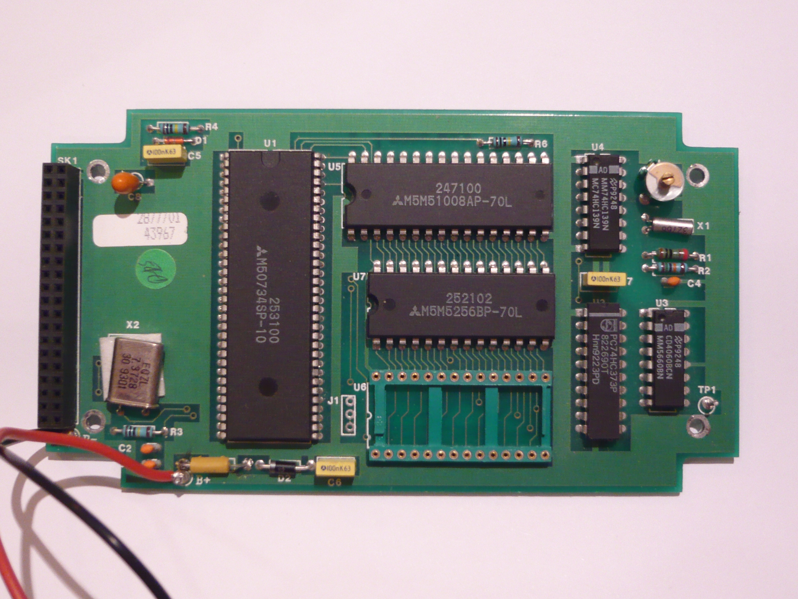 Mark I digital PCB — analogue rev 9 board dated 30/10/89 with D-type connector bracket